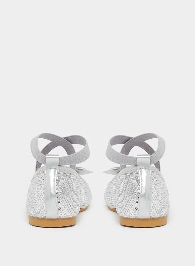 ستايلي حذاء باليرينا مزين بالترتر - Image 4